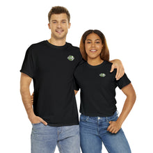 Load image into Gallery viewer, Green garage surf large logo on back Heavy Cotton Tee