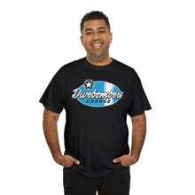 Load image into Gallery viewer, Blue Garage shop surf logo on front Heavy Cotton Tee