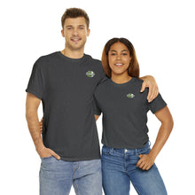 Load image into Gallery viewer, Green garage surf large logo on back Heavy Cotton Tee