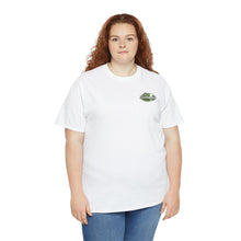 Load image into Gallery viewer, Green speed shop surf large logo on back Heavy Cotton Tee