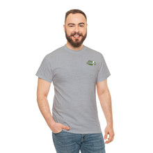 Load image into Gallery viewer, Green garage surf large logo on back Heavy Cotton Tee