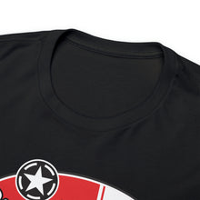 Load image into Gallery viewer, Red speed shop surf logo on front Heavy Cotton Tee