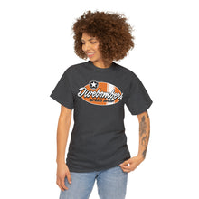 Load image into Gallery viewer, Orange Speed Shop surf logo on front Heavy Cotton Tee