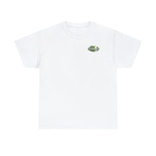 Load image into Gallery viewer, Green garage surf large logo on back Heavy Cotton Tee