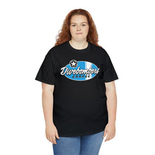 Load image into Gallery viewer, Blue Garage shop surf logo on front Heavy Cotton Tee