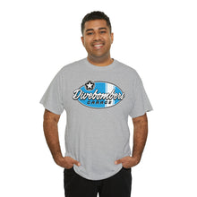 Load image into Gallery viewer, Blue Garage shop surf logo on front Heavy Cotton Tee