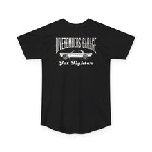 Load image into Gallery viewer, jet fighter large logo on back tall shirt