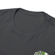 Load image into Gallery viewer, Green garage surf large logo on back Heavy Cotton Tee