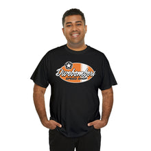 Load image into Gallery viewer, Orange Speed Shop surf logo on front Heavy Cotton Tee