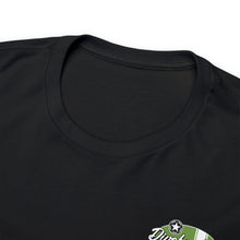 Load image into Gallery viewer, Green garage surf large logo on back Heavy Cotton Tee