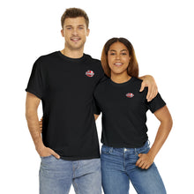 Load image into Gallery viewer, Red speed shop surf large logo on back Heavy Cotton Tee