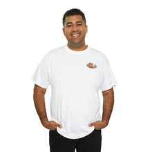 Load image into Gallery viewer, Orange speed shop surf large logo on back Heavy Cotton Tee