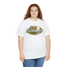 Load image into Gallery viewer, Gold speed shop surf logo on front Heavy Cotton Tee