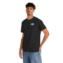 Load image into Gallery viewer, blue garage surf large logo on back Heavy Cotton Tee