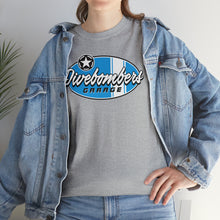 Load image into Gallery viewer, Blue Garage shop surf logo on front Heavy Cotton Tee