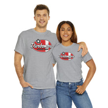 Load image into Gallery viewer, Red speed shop surf logo on front Heavy Cotton Tee