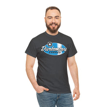 Load image into Gallery viewer, Blue Garage shop surf logo on front Heavy Cotton Tee