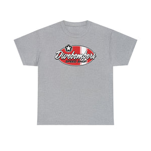 Red speed shop surf logo on front  Heavy Cotton Tee