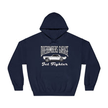 Load image into Gallery viewer, Jet Fighter hoodie large logo on front