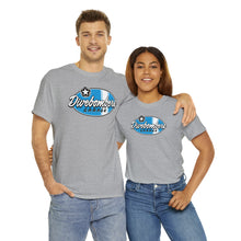 Load image into Gallery viewer, Blue Garage shop surf logo on front Heavy Cotton Tee