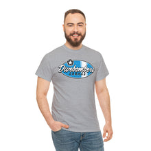 Load image into Gallery viewer, Blue Garage shop surf logo on front Heavy Cotton Tee