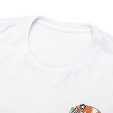 Load image into Gallery viewer, Orange speed shop surf large logo on back Heavy Cotton Tee