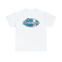 Load image into Gallery viewer, Blue Garage shop surf logo on front Heavy Cotton Tee