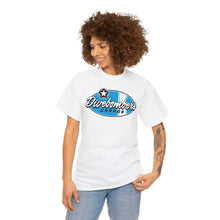 Load image into Gallery viewer, Blue Garage shop surf logo on front Heavy Cotton Tee