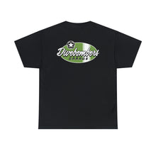 Load image into Gallery viewer, Green garage surf large logo on back Heavy Cotton Tee