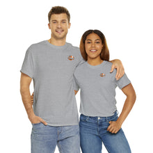 Load image into Gallery viewer, Orange speed shop surf large logo on back Heavy Cotton Tee