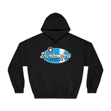Load image into Gallery viewer, Blue Divebombers garage surf logo hoodie