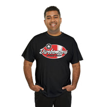 Load image into Gallery viewer, Red speed shop surf logo on front Heavy Cotton Tee