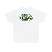 Load image into Gallery viewer, Green garage surf large logo on back Heavy Cotton Tee