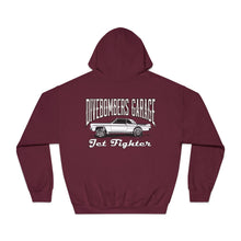 Load image into Gallery viewer, Jet Fighter hoodie large logo on back