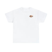Load image into Gallery viewer, Orange speed shop surf large logo on back Heavy Cotton Tee