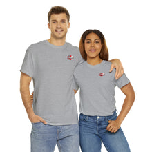 Load image into Gallery viewer, Red speed shop surf large logo on back Heavy Cotton Tee