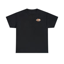 Load image into Gallery viewer, Orange speed shop surf large logo on back Heavy Cotton Tee