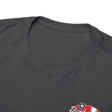 Load image into Gallery viewer, Red garage surf large logo on back Heavy Cotton Tee