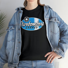 Load image into Gallery viewer, Blue Garage shop surf logo on front Heavy Cotton Tee