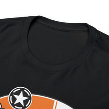 Load image into Gallery viewer, Orange Speed Shop surf logo on front Heavy Cotton Tee