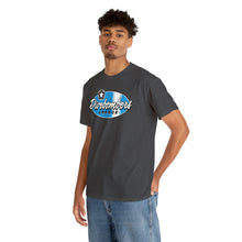 Load image into Gallery viewer, Blue Garage shop surf logo on front Heavy Cotton Tee