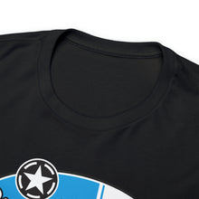 Load image into Gallery viewer, Blue Garage shop surf logo on front Heavy Cotton Tee