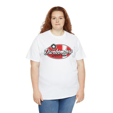 Load image into Gallery viewer, Red speed shop surf logo on front Heavy Cotton Tee