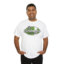 Load image into Gallery viewer, Green speed shop surf logo on front Heavy Cotton Tee