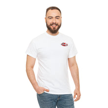 Load image into Gallery viewer, Red garage surf large logo on back  Heavy Cotton Tee
