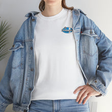 Load image into Gallery viewer, Blue garage surf large logo on back  Heavy Cotton Tee
