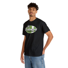 Load image into Gallery viewer, Green speed shop surf logo on front Heavy Cotton Tee
