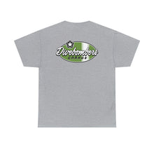 Load image into Gallery viewer, Green garage surf large logo on back Heavy Cotton Tee