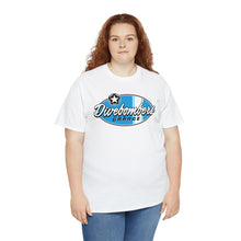 Load image into Gallery viewer, Blue Garage shop surf logo on front Heavy Cotton Tee