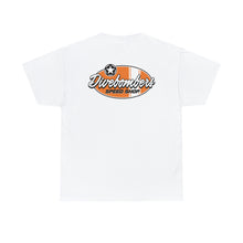 Load image into Gallery viewer, Orange speed shop surf large logo on back Heavy Cotton Tee